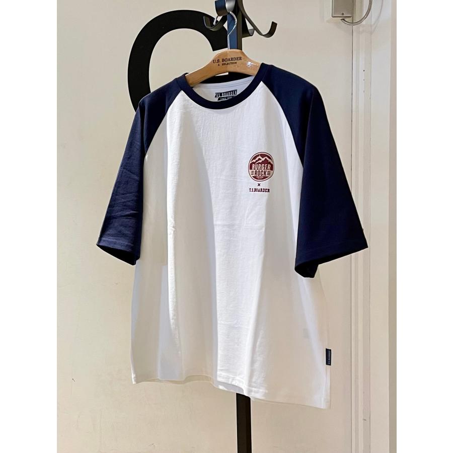 U.S.BOARDER ユーエスボーダー 半袖 Tシャツ ラグラン ハンバーガー バックプリント | U.S.BOARDER | 02
