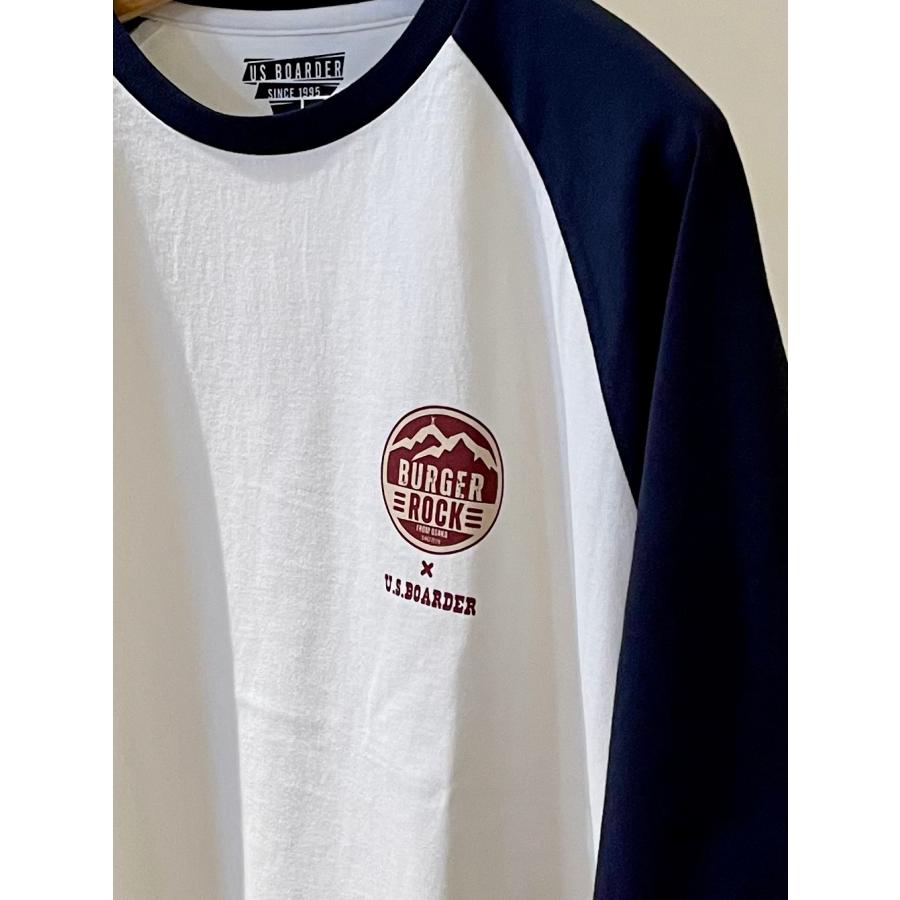 U.S.BOARDER ユーエスボーダー 半袖 Tシャツ ラグラン ハンバーガー バックプリント | U.S.BOARDER | 03