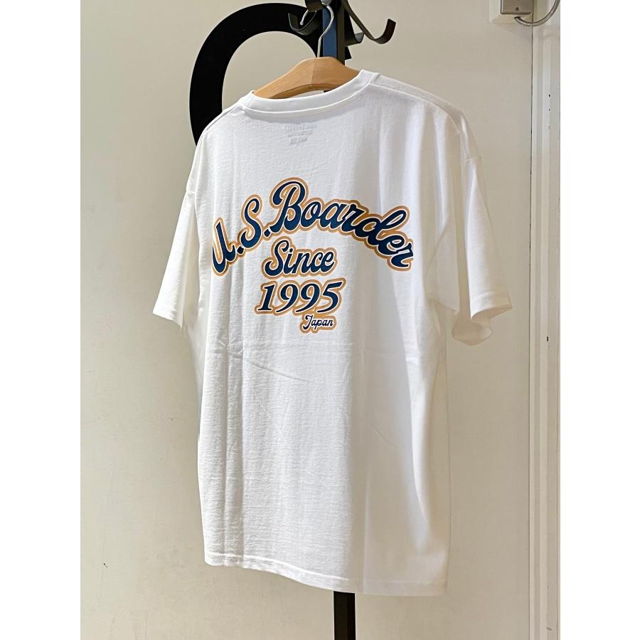 U.S.BOARDER ユーエスボーダー 半袖 Tシャツ バックプリント ホワイト アメカジ | U.S.BOARDER