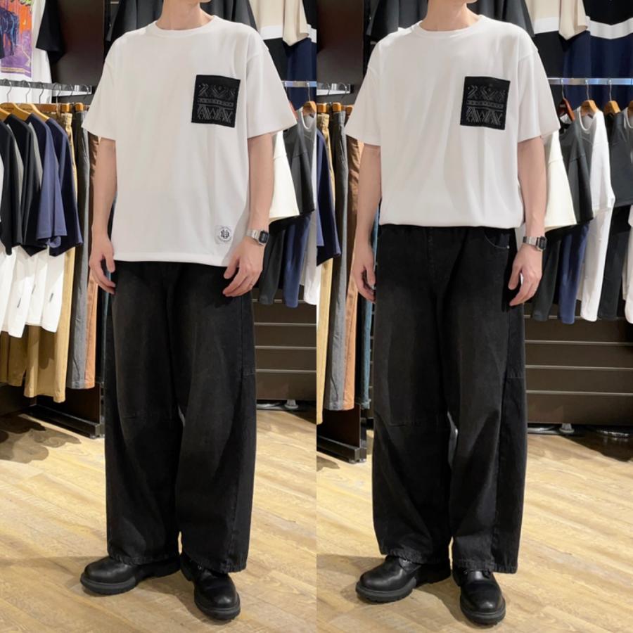 U.S.BOARDER ユーエスボーダー 半袖 Tシャツ ポケットTシャツ 短丈 ホワイト | U.S.BOARDER | 05