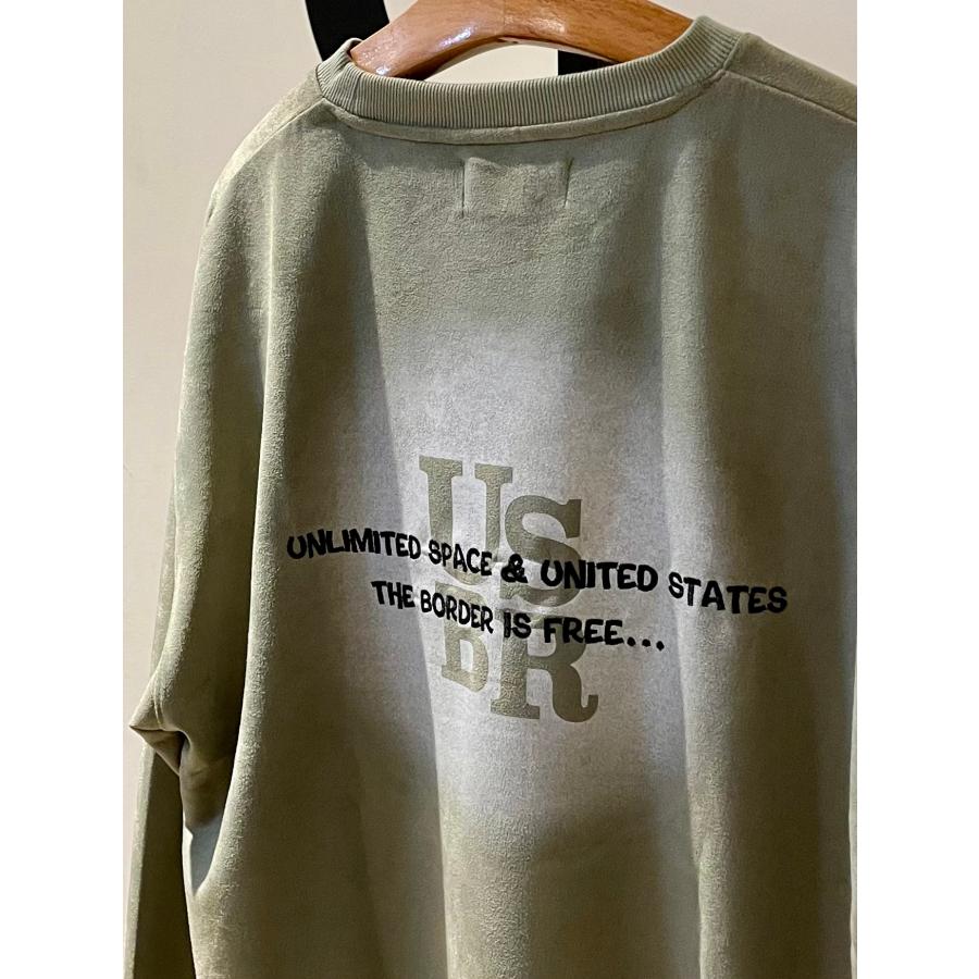 U.S.BOARDER ユーエスボーダー スエード トレーナー スウェット オリーブ カーキ グリーン | U.S.BOARDER | 01