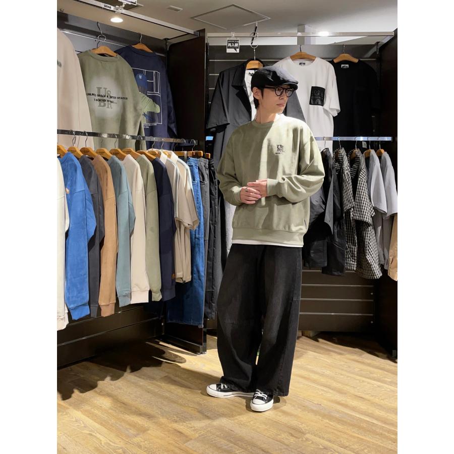 U.S.BOARDER ユーエスボーダー スエード トレーナー スウェット オリーブ カーキ グリーン | U.S.BOARDER | 04