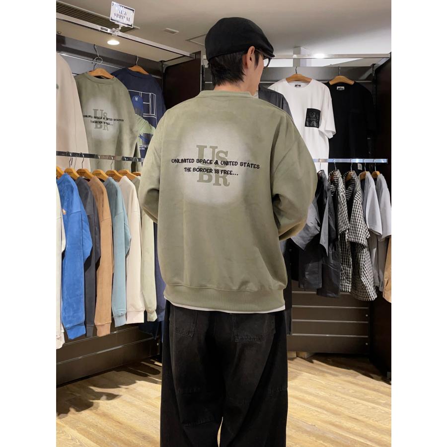 U.S.BOARDER ユーエスボーダー スエード トレーナー スウェット オリーブ カーキ グリーン | U.S.BOARDER | 05