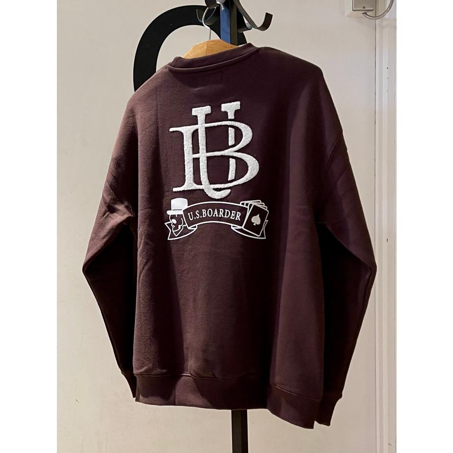 U.S.BOARDER ユーエスボーダー 裏起毛 トレーナー スウェット ハンバーガー ブラウン | U.S.BOARDER | 02