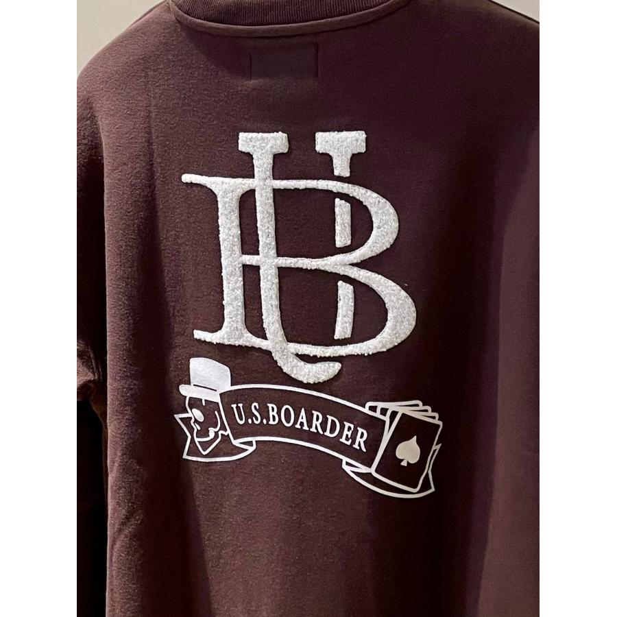 U.S.BOARDER ユーエスボーダー 裏起毛 トレーナー スウェット ハンバーガー ブラウン | U.S.BOARDER | 03