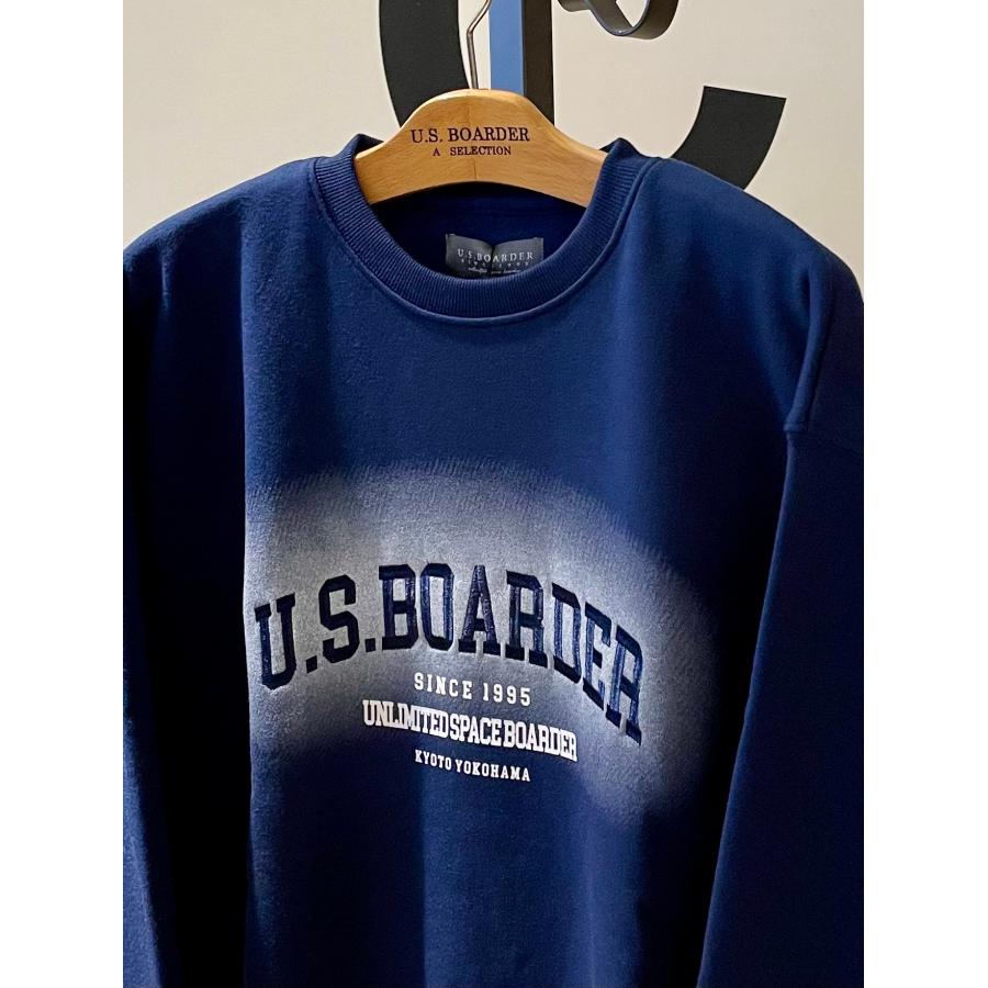 U.S.BOARDER ユーエスボーダー 裏起毛 スウェット トレーナー ネイビー | U.S.BOARDER | 01
