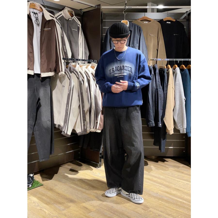 U.S.BOARDER ユーエスボーダー 裏起毛 スウェット トレーナー ネイビー | U.S.BOARDER | 02