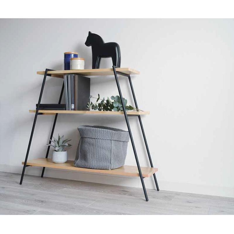 アイアンレッグラック 3段 ILR3-NA ナチュラル 天然木 棚 ラック