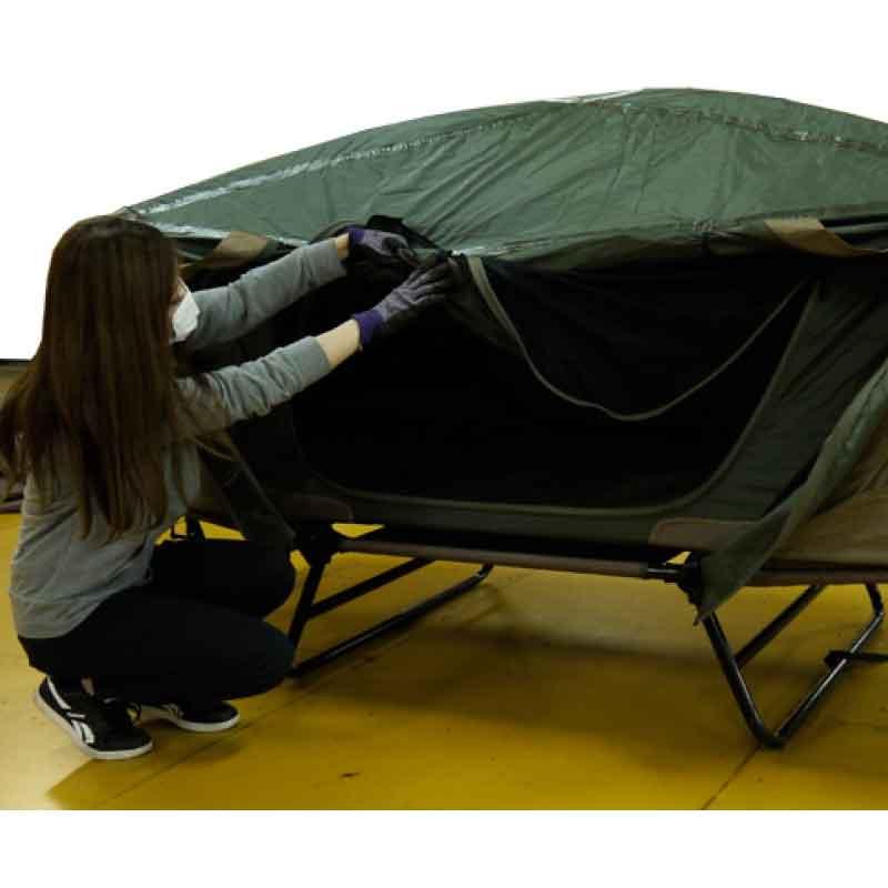 ベットテント 2人用 TC201 ベッド テント 快適空間 災害時 緊急用 避難所 キャンプ アウトドア レジャー 南栄工業 Dの画像