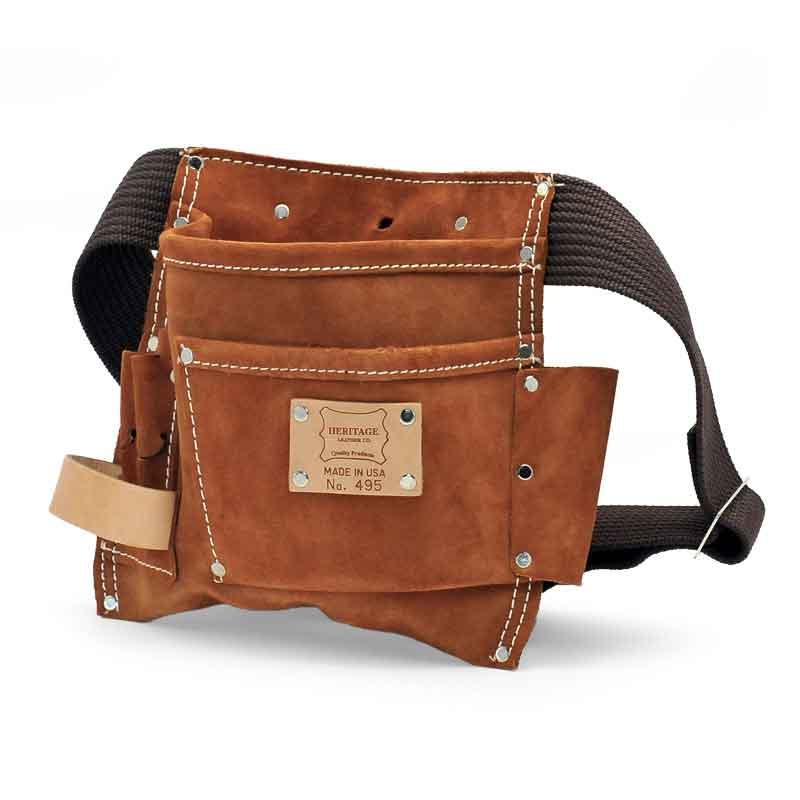 ポーチ レザーツールポーチ 495 本革 皮 スウェード 工具入れ ウエスト