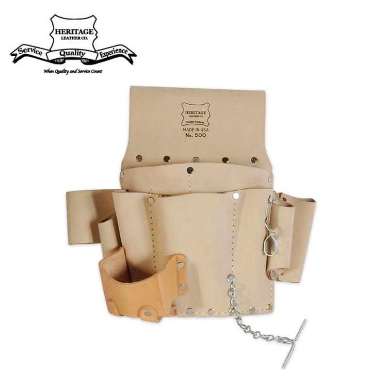 ポーチ レザーツールポーチ 500 本革 皮 レザー 工具入れ ウエスト