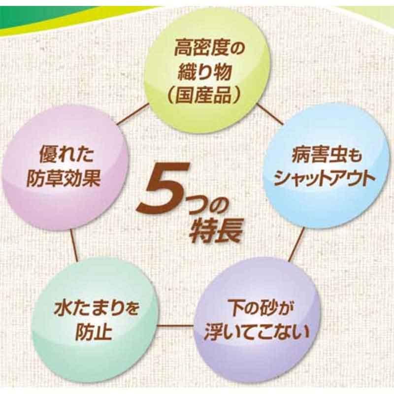 防草シート　緑化ニードルマルチ　200cm×50m　茶　広葉雑草用　防草　雑草　小泉製麻　K麻　個人宅配送不可　代引不可