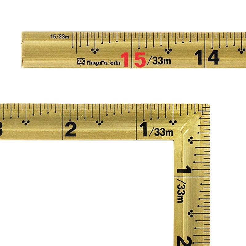 差金 金曲尺 1尺5寸 快段目盛 両同目 GSDD-15SKD 金鷲 ゴールド 尺寸 