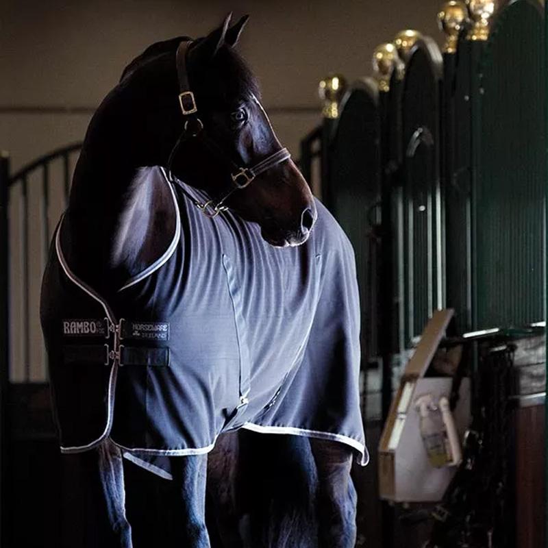 馬着 ランボー ステーブルシート HW600 ネイビー スタイリッシュ 馬術 乗馬 馬 ウエア アイルランド ホースウェア HORSE