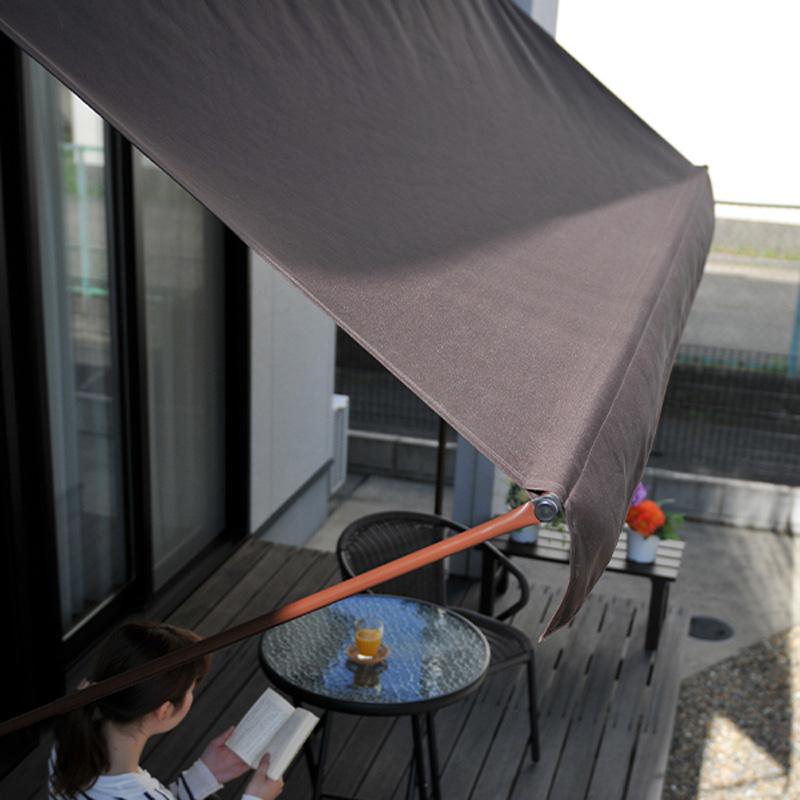 谷村実業 日よけ 物干し竿付オーニング 2m カラー選択 ひさし 庇