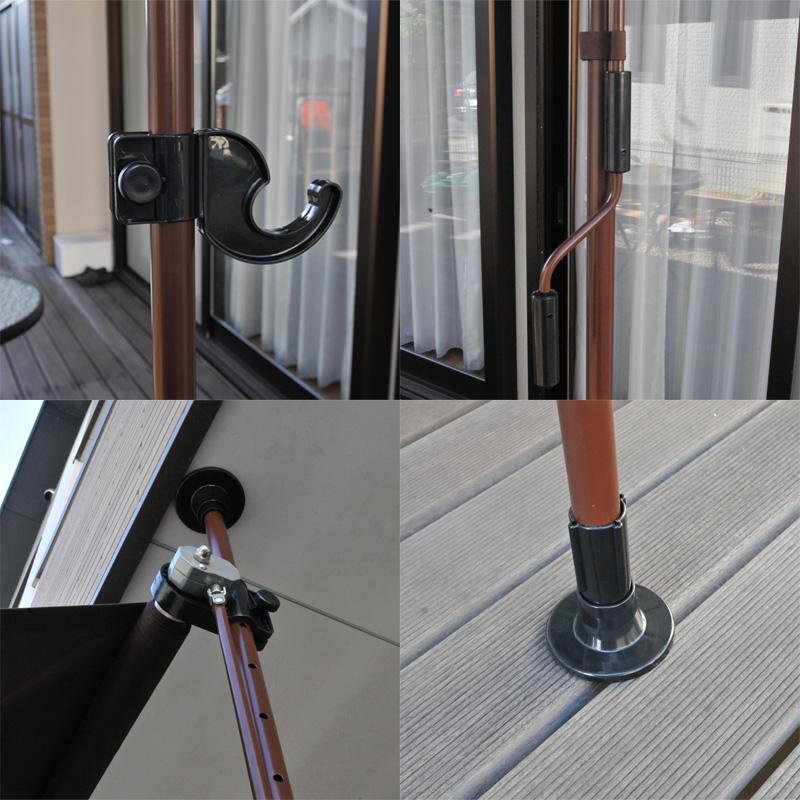 谷村実業 日よけ 物干し竿付オーニング 2m カラー選択 ひさし 庇