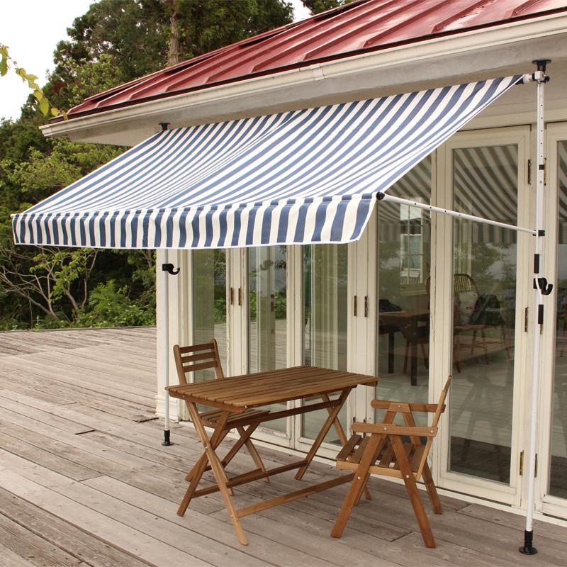 谷村実業 日よけ 物干し竿付オーニング 3m カラー選択 ひさし 庇