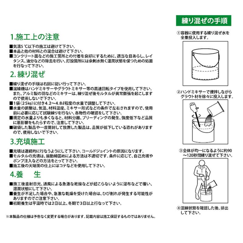 建設 土木 材料】グラウトパック1 SKグラウトプラグⓇ A工法使用材料一覧表