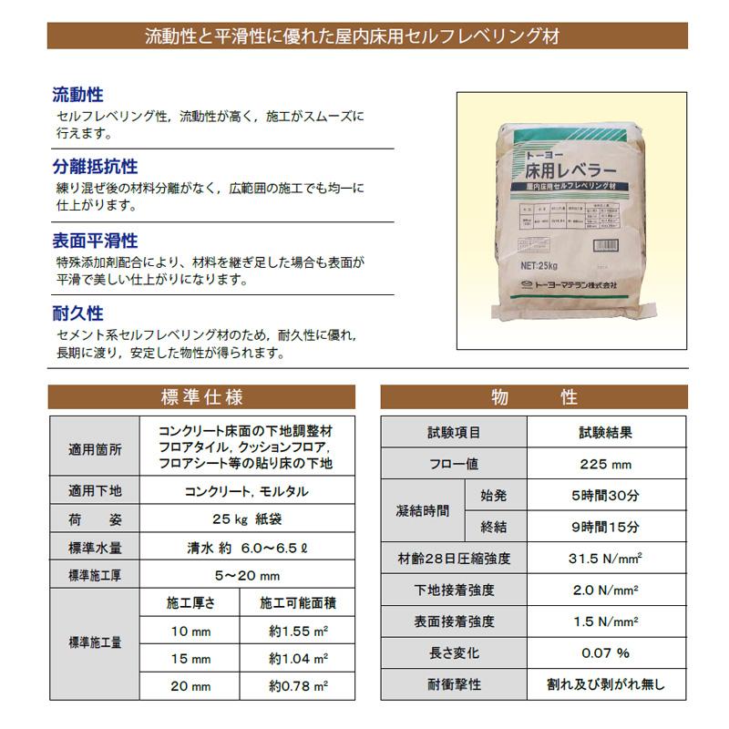 トーヨーマテラン セメント 床用レベラー 25kg 5429 建築 土木 補修 床 