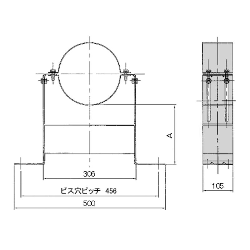 支持金具 黒耐熱 ステンレス 壁面取付金具 Φ200mm用 X0257 煙突 部材 ホンマ製作所 H_2