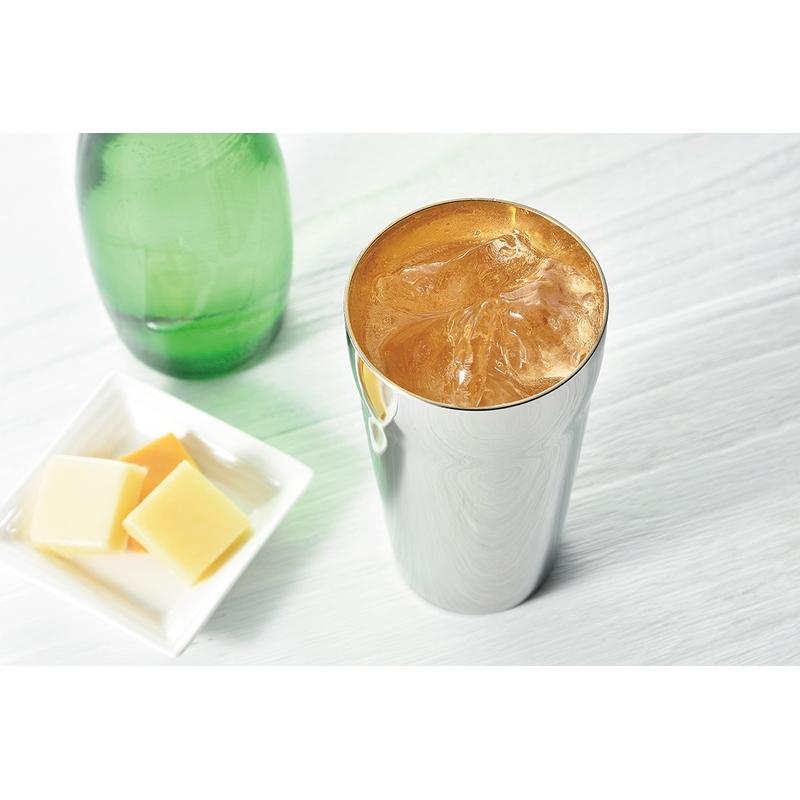 タンブラー ダブルタンブラー300ml 内面金メッキ ET-1000 燕人の匠 プライム 新潟産 燕産 日本製 お歳暮 お中元 ギフト キッチン用品 横YHの画像