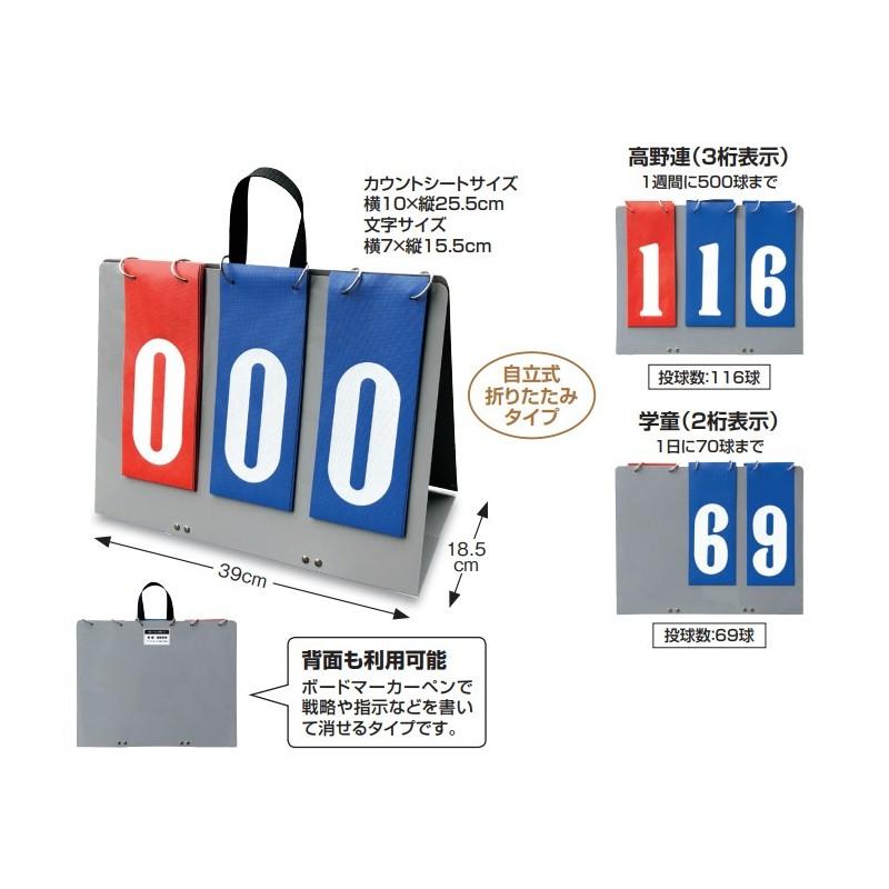 カウンター ピッチカウントボード BX86-90 野球 練習 部活動 審判 審判用グッズ サポートグッズ アンパイア UNIX ユニックス SスDの画像