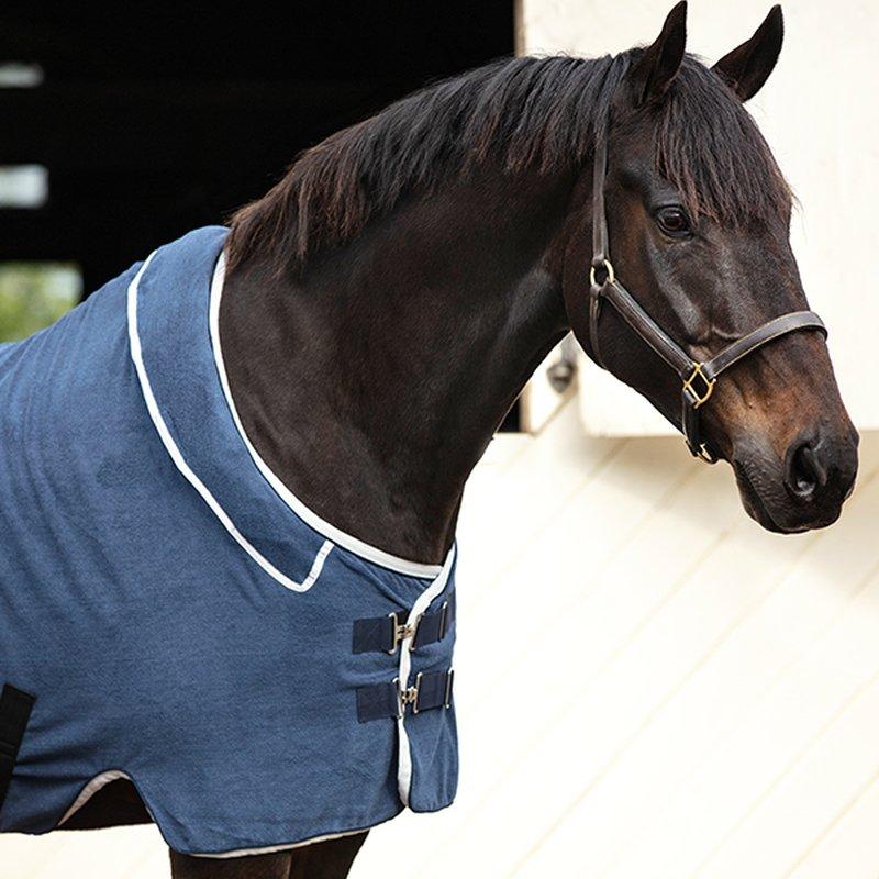 馬着 ランボー ドライラグ タオル地 HW632 Mサイズ Lサイズ ネイビー スタイリッシュ 馬術 乗馬 馬 ウエア アイルランド ホースウェア HORSE WARE ボRD_2