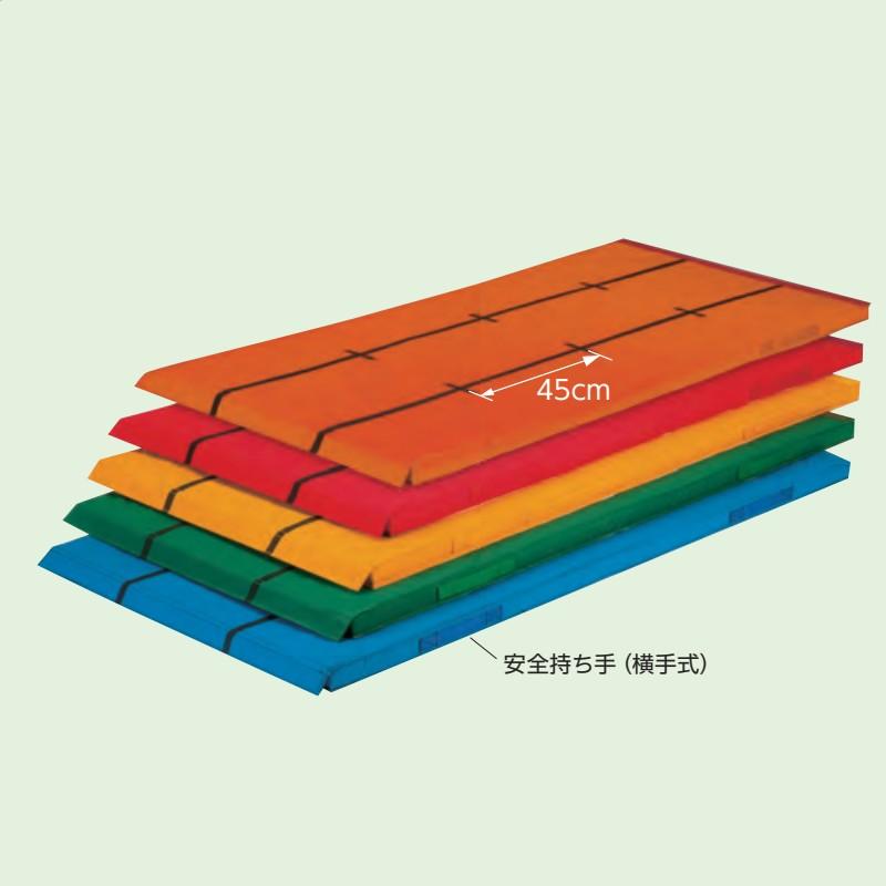 受注生産 軽量指導ライン入連結エコマット EKM069 カラー選択 90×180×5 体操 カラー体操マット フェルト ウレタン EVERNEW エバニュー Sス 代引不可の画像