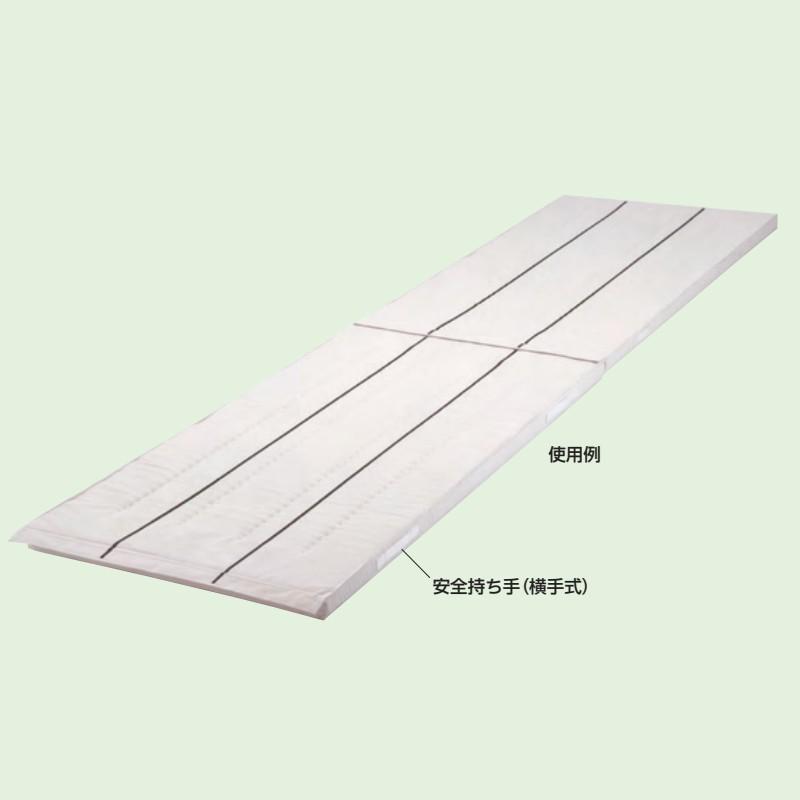 受注生産 5cm 厚指導ライン入り連結式マットすべり止付 EKM406 90×180×5 体操 カラー体操マット 指導ライン 合成スポンジ EVERNEW エバニュー Sス 代引不可の画像
