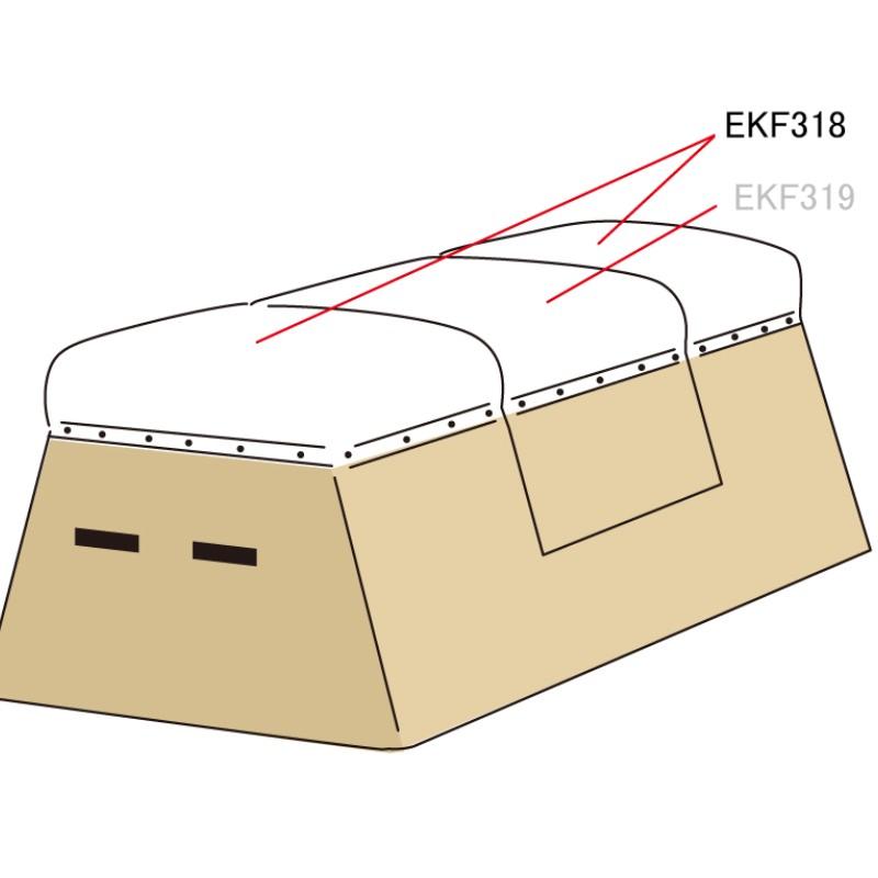 受注生産 とび箱ED用リペアセット EKF318 体操 とび箱 リペアセット 帆布 フェルト テープ 釘 鋲 EVERNEW エバニュー SスDの画像