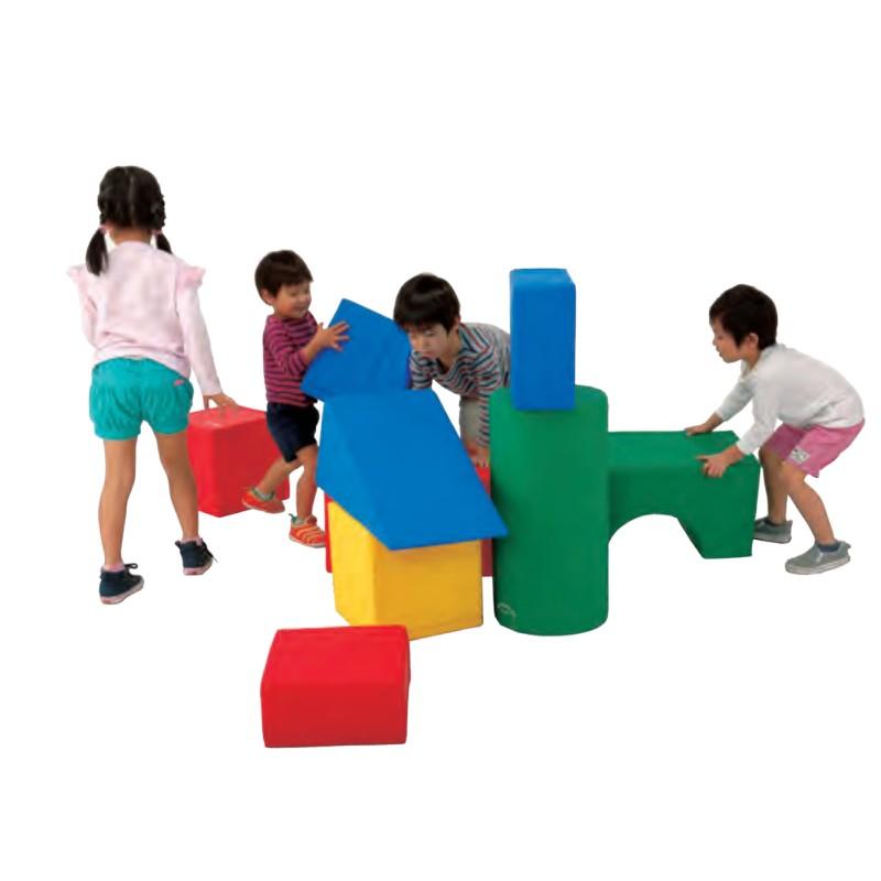 受注生産 ビルドブロックマットA ケース付 EKH091 120×90×30cm 体操 ブロックマット ターポリン 防炎 ウレタンフォーム EVERNEW エバニュー Sス 代引不可の画像