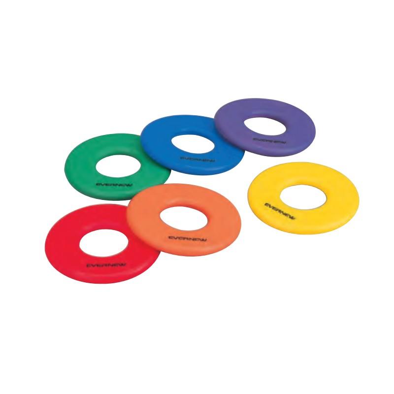EVERNEW（エバニュー） 体育用品 レクリエーション ボール ドーナツディスク〈6色組〉 【マルチカラー】 ETE168  21 {SK} ドーナツディスク 6色組 ETE168 体つくり ボール運動 ディスク