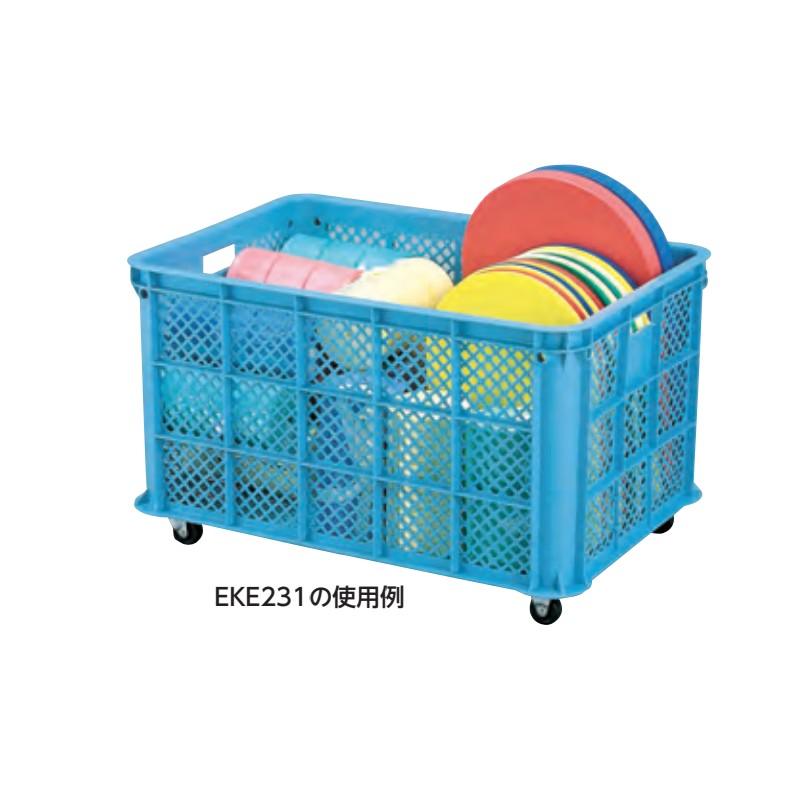 整理カゴ プラ -1 EKE231 水泳 水泳用遊具 ポリエチレン キャスター付 EVERNEW エバニュー Sス 代引不可_1
