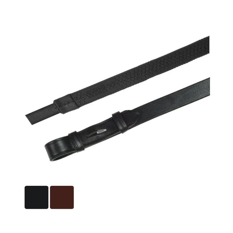 手綱 シューマッハ ゴム手綱 OT112 黒 茶 巾13mm 16mm 馬術 乗馬