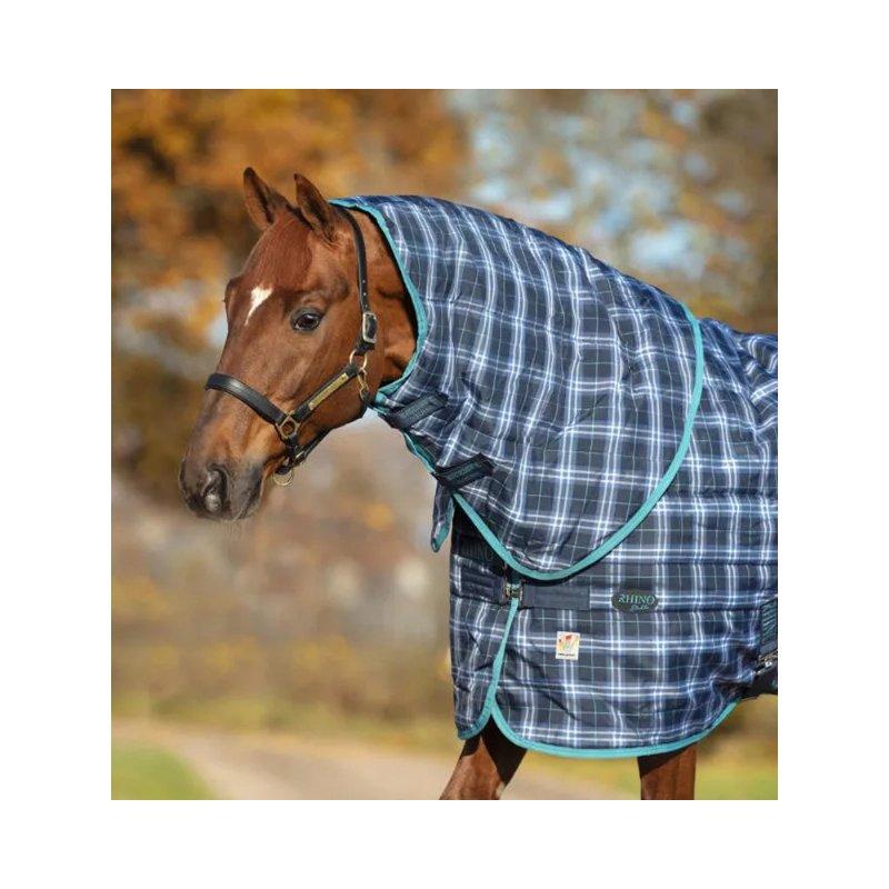 冬馬着 リノ ステーブル フード 150g HW135 ネイビーチェック Mサイズ  