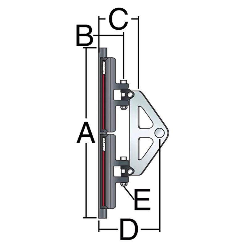 System B CB HL Headboard Car Assembly - No Wire システムB CB HL ヘッドボードカー アセンブリ ワイヤーなし 3852.NW ボート ハーケン HARKEN 代引不可_1