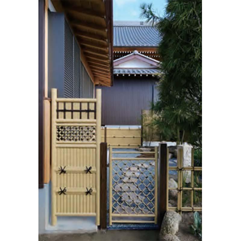 人工竹垣 袖垣 一文字袖垣 W750×H1750mm A60FF071 エクステリア