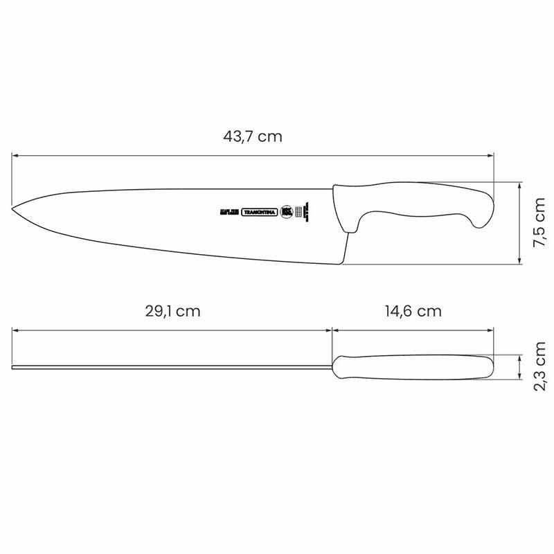 包丁 プロフェッショナルマスター 牛刀 12インチ 黒 24609/002 ナイフ キッチンツール BBQ シュラスコ トラモンティーナ 福KDの画像
