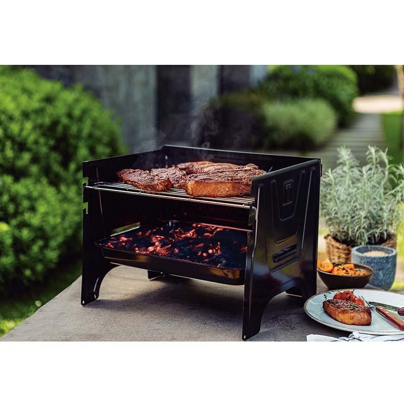 バーベキューコンロ 炭火用 ポータブル バーベキューグリル 26500/012 組立式 BBQ シュラスコ トラモンティーナ 福KDの画像
