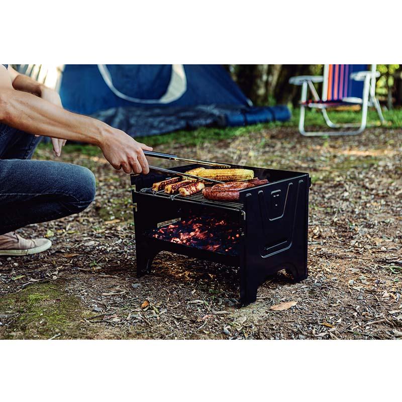 バーベキューコンロ 炭火用 ポータブル バーベキューグリル 26500/012 組立式 BBQ シュラスコ トラモンティーナ 福KDの画像