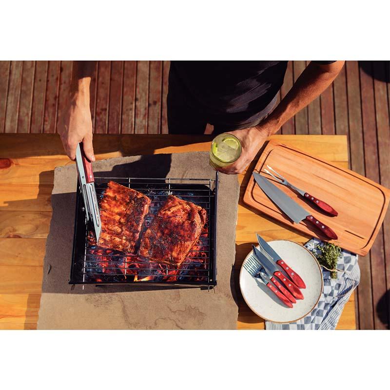 バーベキューコンロ 炭火用 ポータブル バーベキューグリル 26500/012 組立式 BBQ シュラスコ トラモンティーナ 福KDの画像