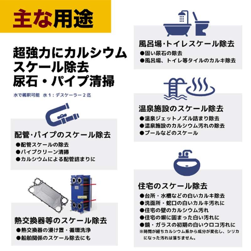 溶解液 インパクトデスケーラー プレミアム 1L ポリ容器 サビ 取り 落とし 強酸性 カルシウム溶解 プロアップ PROUP Wing M ウィングエム フTD_3
