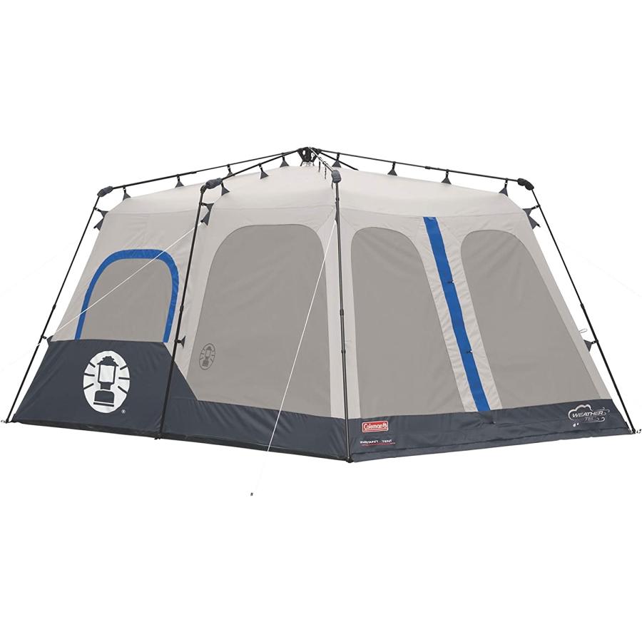 Coleman Camping Tent 8 Person Cabin Tent with Instant Setup, Blue | Coleman