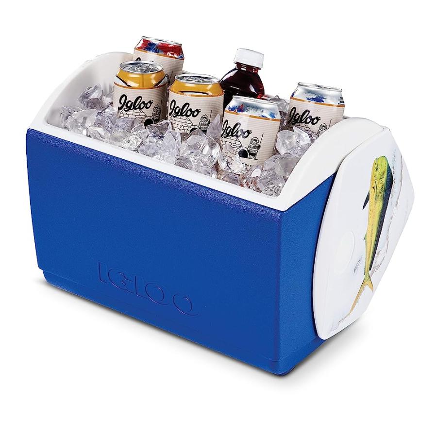 IGLOO 16 QUART LIMITED EDITION MARINE BLUE DORADO PORTABLE LUNCHBOX PLAYMATE ELITE COOLER ICE BOX, LARGE (48853) | igloo | 02