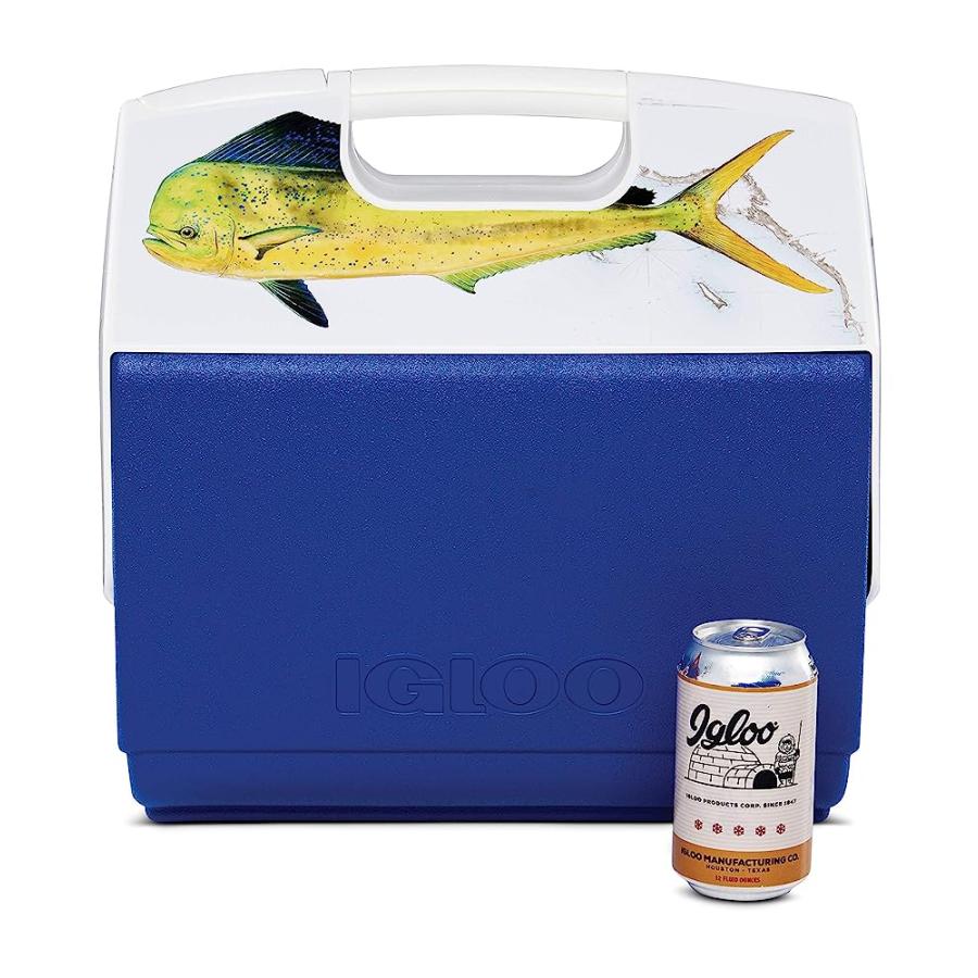 IGLOO 16 QUART LIMITED EDITION MARINE BLUE DORADO PORTABLE LUNCHBOX PLAYMATE ELITE COOLER ICE BOX, LARGE (48853) | igloo | 03