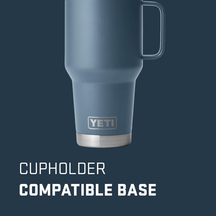 YETI Rambler 30オンス トラベルマグ ストロングホールド蓋付き 真空断熱 ステンレス製、ノルディックブルー | YETI | 01