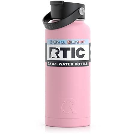 RTIC WATER BOTTLE, 32 OZ, FLAMINGO, DOUBLE VACUUM INSULATED WATER BOTTLE, STAINLESS STEEL FOR HOT & COLD DRINKS, SWEAT PROOF THERMOS, GREAT FOR T |  | 06