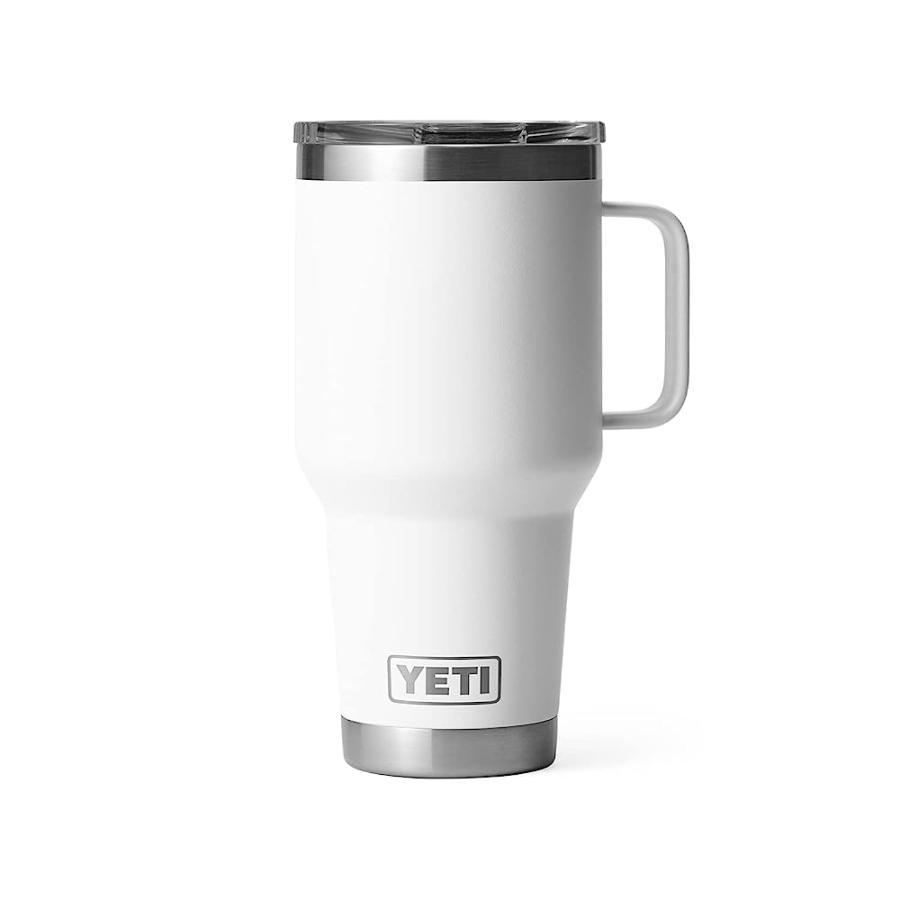 YETI RAMBLER 30 OZ TRAVEL MUG, STAINLESS STEEL, VACUUM INSULATED WITH STRONGHOLD LID, WHITE | YETI | 02