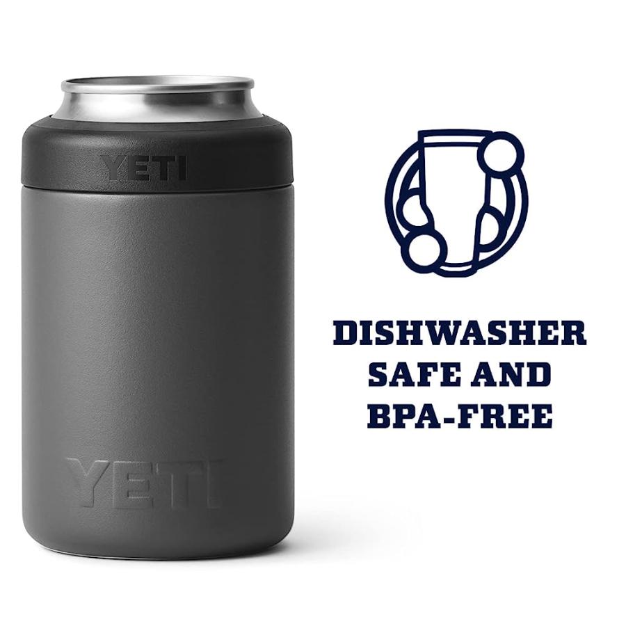 YETI RAMBLER 12 OZ. COLSTER CAN INSULATOR FOR STANDARD SIZE CANS, CHARCOAL (NO CAN INSERT) | YETI | 04