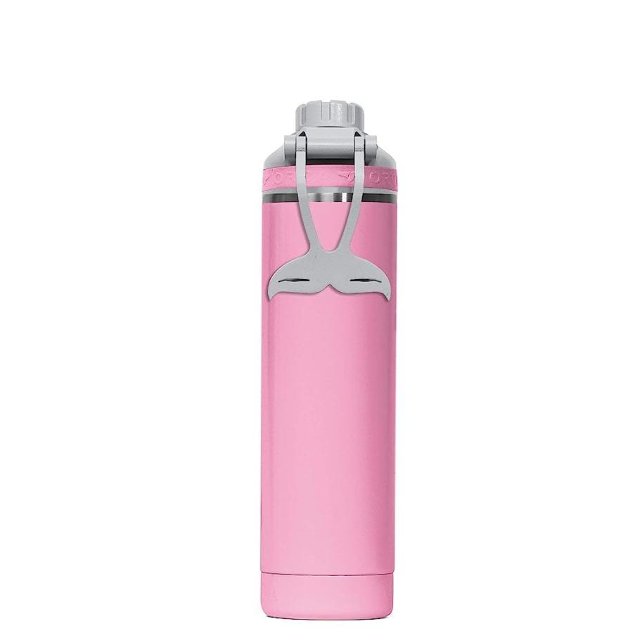 ORCA HYDRA 22 OZ. 18/8 STAINLESS STEEL INSULATED WATER BOTTLE, SCREW TOP SPORTS BOTTLE, POWDER COATED, WITH SILICONE GRIP WHALE TALE HANDLE, TOP | LES CREATIONS | 01